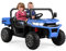 GOPLUS Kinder Elektroauto, 2-Sitzer Kinderauto mit Kippbett, Schaufel & Fernbedienung & Musik & Scheinwerfer & Hupe, 12V Kinderfahrzeug mit Slow-Start-Funktion & Sicherheitsgurt (Blau)