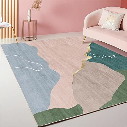 Kunsen bodenbelag für Balkon Baby Carpet Rosa Blauer Wohnzimmer Teppich Mädchen Zimmer zubehör weich und bequem bodenbelag Balkon deko Teppich 180x250cm