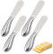 TYGFRT 4-Piece Set of Butter Knives, Peanut Butter Knives, Jam Knives, Multifunctional Stainless Steel Butter Knives, Cheese Knives, Bread Knives with Handles, Dessert Spatulas, Mini Knife Set
