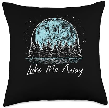 Lake Me Away Traveler Lakes Exploration Lagoon Camping Throw Pillow