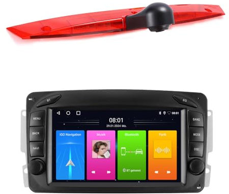 GPS Sat Nav Navigation Navigator Autoradio with CarPlay&Android+HD Rear View Backup Reversing Camera Parking System Compatible with Mercedes-Benz Viano Vito W639/Mixto Kasten (G6262+Reversing Camera)