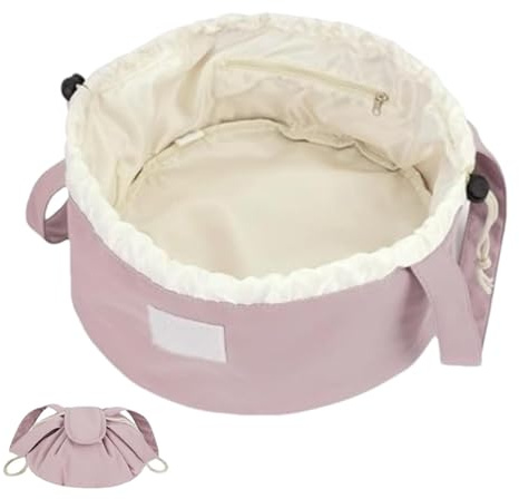 Dmuzsoih Bolsa de cosméticos portátil | Bolsa de almacenamiento portátil con cordón | Neceser de viaje para cosméticos, teléfono celular, llaves, pañuelos, rosa oscuro, Refer to description, Unisex