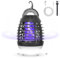 MOSSNDAR Lámpara Antimosquitos Exterior,2 en 1 Mata Mosquitos Eléctrico de Camping,3 Niveles de Brillo,Matamoscas Eléctrico Recargable y Portátil,IPX6 Impermeable Atrapa Insectos para Jardín Balcón
