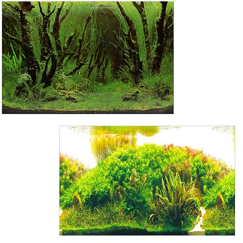yueXinCh Aquarium Background Underwater Poster Double-sided Pattern Fishbowl Stickers Fish Tank Wall Decorations Sticker PVC Coral Aquarium Decor Backgrounds Underwater Poster 62 * 30 cm