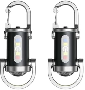 Lampe Torche Et Batterie Externe 2 En 1, Lot de 2 Mini Lampe Torche Porte-Clés, Petites Lampes Torches Led Puissantes, Étanches Et Résistantes A-ux Chocs Lampes Porte-Clés Multifonctionnelle
