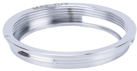 Annadue Anello Adattatore per Obiettivo M42 su Fotocamera con Attacco CY per Fotocamera Yashica, Adattatore per Obiettivo in Rame per M42 su Attacco CY, Anello Compatibile Adatto per e Yashica