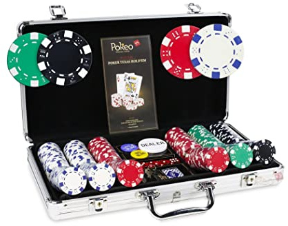 Malette Dice Premium 300 jetons - Mallette Poker 300 jetons de Poker Dice 11,5g+Mallette Aluminium+2 Jeux de Cartes plastifiées+Bouton Dealer