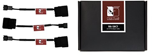 Noctua NA-SAC1, Cavi Adattatori da 3 a 4 Pin per Ventole per PC (Nero)