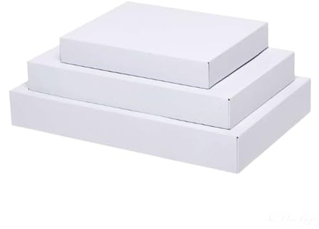 All Day Gifts 12-Pack White Gift Boxes with Lids – Multi-Pack Gift Wrap Boxes for Clothes, Apparel, Christmas and Birthdays, Assorted Sizes