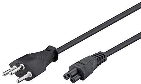 PremiumCord Cavo di Alimentazione 230 V 1,8 m con Spina Svizzera Ad Angolo su Presa C5, IEC 320, Cavo di Alimentazione PC a 3 Pin, Colore Bianco