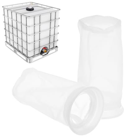 PATIKIL 4 IBC Coperchio Filtro 2pz 210mm Lungo Lavabile Nylon Fine Rete Filtro IBC Serbatoio Contenitore Accessori per Acqua Piovana Serbatoio Pioggia Serbatoio TON Barile Copertura