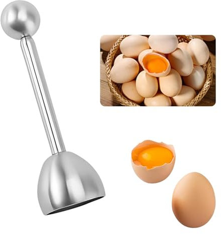 Eierköpfer Eieröffner Edelstahl, Eier Cutter Eierköpfer, Eier Cracker für Weiche Und Hartgekochte Eier Oder Rohe Eier, Werkzeug Zum Öffnen Von Eiern für Küche, Esszimmer, Bar