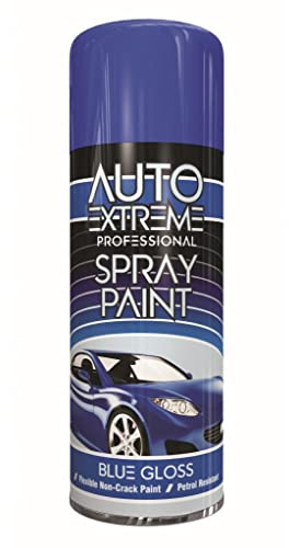 AlezyB - 4 x Auto Extreme Blue Gloss Spray Paint 400ml Professional Quality, Perfect Finish Multipurpose Aerosol for Cars, Bikes,Vans, Metal, Wood