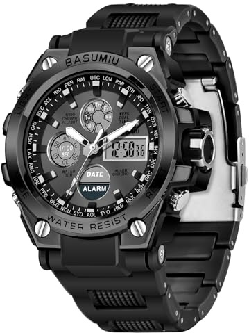BASUMIU Military Tactical Watches for Men Luxury Black Digital Work Mens Watch Sport Dive Men's Wrist Watches Waterproof Cheap