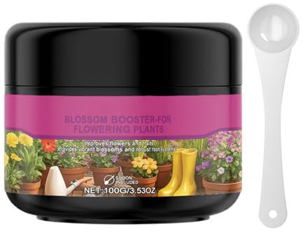 Rinforzante Per Fioriture - Fertilizzante Per Frutta e Fiori 100g - Nutriente In Polvere Con Misurino Per Coltivazione Indoor Outdoor Giardino Vasi Raccolto