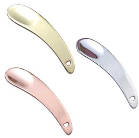 HAPINARY Lot De 3 Cuillères à Crème Pour Yeux Et Maquillage, Alliage Métallique, Format Petit, Multi-couleurs, Pour Application Précise Et Du Facial