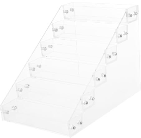 VINTORKY Présentoir à Vernis à Ongles Transparent En Acrylique 6 Niveaux Organiseur De Salon Support De Rangement Stable Pour Manucure Pour Coiffeuse Et Table De Chambre