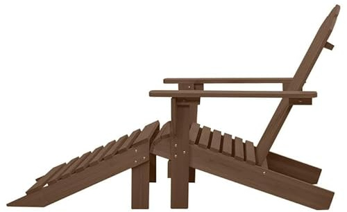 Eleganz Sillón de jardín con reposapiés de madera dura y madera de pino. Asiento de jardín duradero y cómodo para terraza, jardín o balcón. Diseño robusto para horas relajadas al aire libre