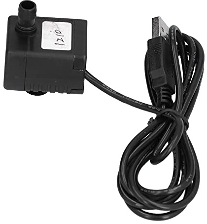 KIMISS Bomba de Agua Micro Sumergible USB Mini 170L/H DC Bomba Impermeable con Enchufe USB para Acuarios Fuentes DC12V + Funcionamiento de bajo Ruido + Adecuado para Hidroponía