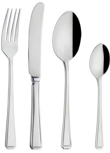 Classic Harley Pattern 24 Piece Cutlery Set, 18/0 Stainless Steel, Mirror Finish - Gift Boxed
