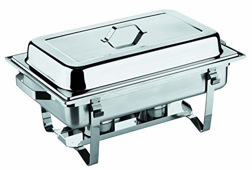APS Chafing Dish Set Twin - Economic Twin - 2 x 61 x 36 xH30cm acero inoxidable pulido 2 Sets GN 1/1 Escarabajo, 65 mm por 9 litros cada 2 recipientes para pasta combustible