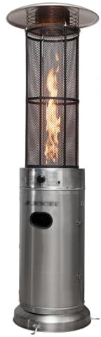 Calentador de terraza Jocel JAT014009, Gas G30 butano e G31 propano, Potencia 11Kw - 37.000 BTU, Acero inoxidable