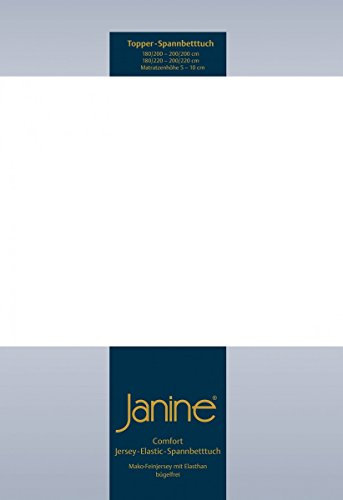 Janine 5001 Topper-Spannbetttuch Elastic 180/200 bis 200/220 cm weiß Fb. 10