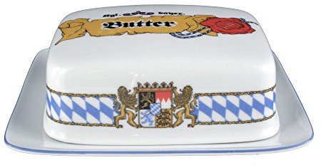 Seltmann Weiden 001.458154 Compact Bayern Butterdose 250 g, Blau/Weiß/Gelb/Rot