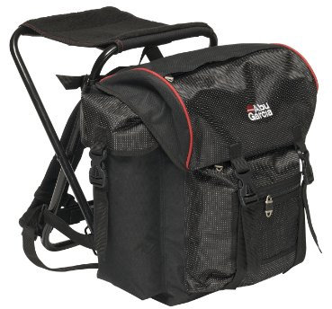 Abu Garcia Standard Angelrucksack mit integriertem Stuhl - Robuster, wasserfester Rucksack für Angler, Camping und Outdoor-Abenteuer