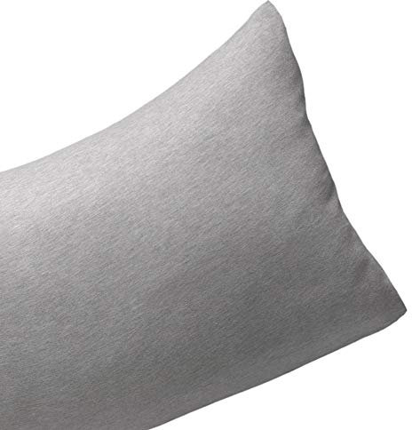 billerbeck Sinus Ersatzkissenbezug für Seitenschläferkissen anthrazit, 30 x 130 cm, Grau