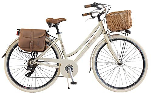 Bicicleta de Ciudad Vintage Canellini Via Veneto Retro Aluminio Mujer Crema 50