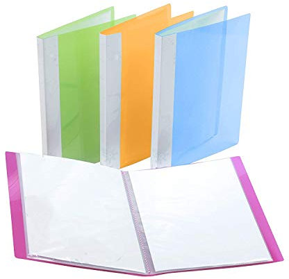 Sichtbuch,Präsentationsmappe 4 packungen A4 30 Taschen mit weichem Umschlag für Präsentationen, Abheften, zur Aufbewahrung, Interviews und CVS