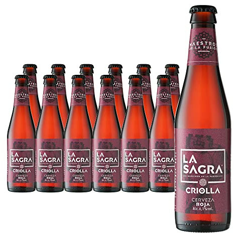 La Sagra Criolla - Cerveza estilo Red Ale (Tostada) - Alc. 6,1% Vol.- Caja de 12 botellas x 330 ml - Total: 3960 ml