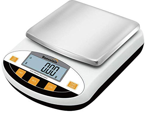 Bonvoisin 5000gx 0,01g Hochpräzise Elektronische Waage Laborwaage Digitale Präzisions-Analysenwaage Schmuckwaage Küchenwaage Wissenschaftliche Waage Laborwaage 10 mg Lesbarkeit