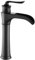 FBUKE High Rise Basin Mixer Tap, Tall Black Bathroom Taps, Brass Waterfall Standing Mixer for Bathroom Sink 1 Hole Bowl