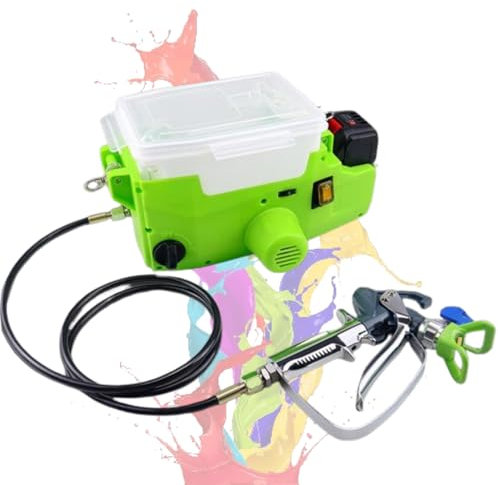 LFfwynog Pistola a spruzzo per Vernice elettrica ad Alta Potenza, Facile da Pulire, Ideale per mobili, armadi, modanature e Altro, spruzza Macchie, sigillanti e Vernici al Lattice,1Battery