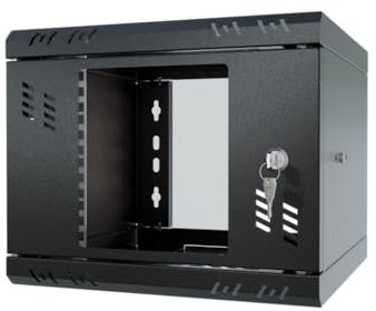 Stalflex 4U Wall Mount Server Cabinet - Network Rack Enclosure with Lockable Door - Network Cabinet 300mm Depth for 10” IT Equipment and A/V Devices - Server Rack Enclosure