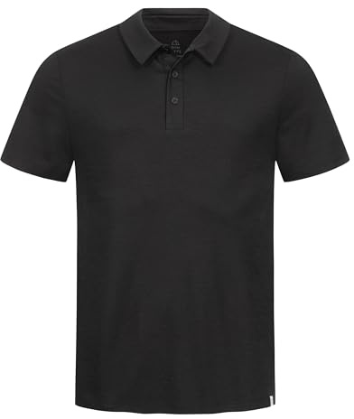 TOM FYFE Premium Merino Polo-Shirt Herren Schwarz/XL aus 100% Merinowolle – geruchshemmend, temperaturregulierend – Made in Europe