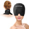 ComfortCalm Gorro para Migraña y Dolor de Cuello con Gel de Grado Médico para Tratamiento Frío y Calor – Alivio Dolores de Cabeza, Sinusitis, Cuello y Estrés – Talla Única, Bloquea la Luz (Negro)