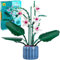 DIY Orchid Artificial Plant Building Kit – Creative Botanical Model with Vase, Relaxing Hobby Craft Set for Adults, Building Blocks Compatible with LEGO, Perfect for Home Decor, Birthdays, Anniversary
