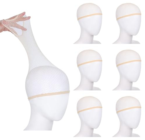 6 pezzi di rete per capelli in nylon, rete per parrucche, rete per parrucche, accessori per feste cosplay