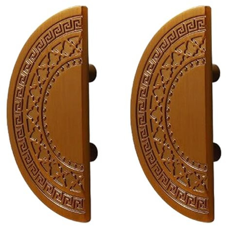 2 tiradores de metal de aleación de zinc para armarios, pomos semicírculos de un solo agujero con tornillos para armario de cocina, dormitorio, manija de puerta, distancia del agujero de 32 mm