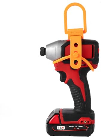 FIYEMNI Drill Hanger, Fit Heavy Duty Impact Drills & Impact Drivers. Secure Tool Holder, for Tool Belts Racks & Buckets. Drill Hook, Universal Drill Accessories, Lineman Tool Gift, Orange