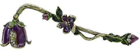 MrMrKura Éteignoir à bougie décoratif avec long manche - Outil vintage en métal pour éteindre la flamme des bougies en toute sécurité (violet)