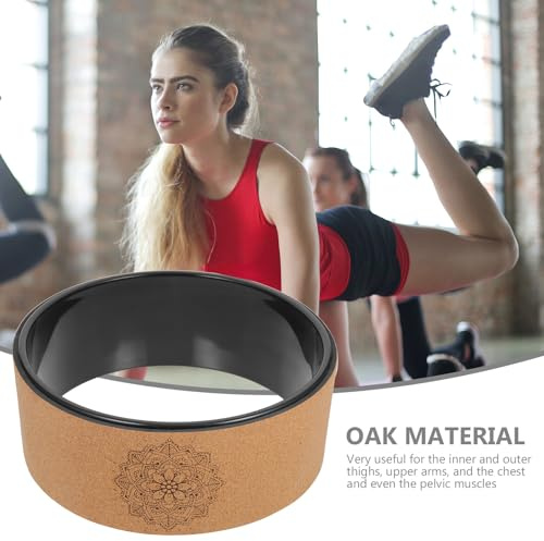 GRIRIW Rueda De Yoga Para Estiramientos Profundos, Rodillo De Plástico Para Masaje De Espalda, Accesorios Deportivos Para Pilates y Fitness, Adecuado Pecho y Muslos
