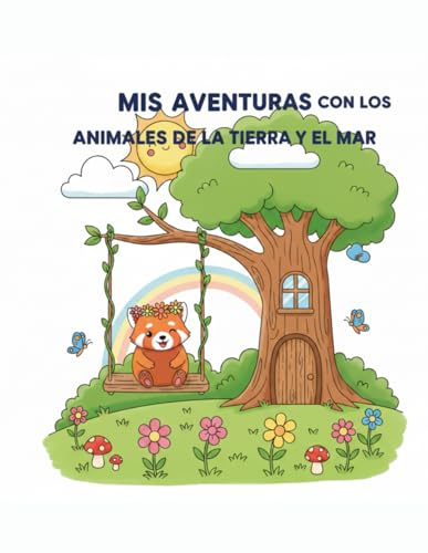 Mis aventuras con los animales de la Tierra y el mar: Libro de dibujos animados para colorear en PDF