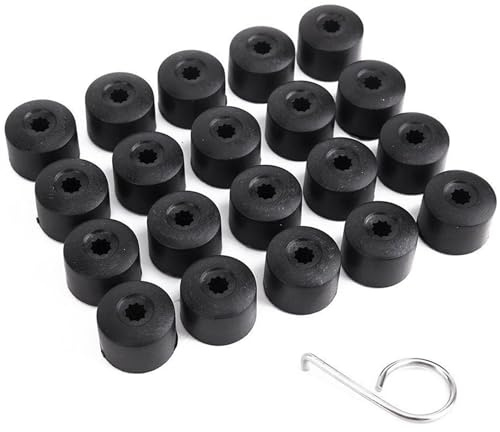 20 Piezas Tapones Tornillos Ruedas Coche 17mm, Tapa de Tornillo de Rueda, Tapa de Tornillo de Rueda de Coche, Tapa de Tornillo Antirrobo, Compatible con VW Golf Passat Beetle Compatible