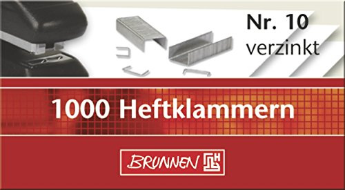 Brunnen 1020613 Heftklammern 10, verzinkt, 1000 Stück
