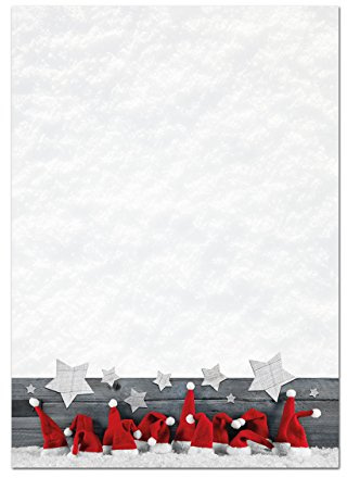 25 ark julpapper julkalas papper rött vitt minne stjärna 100 g julpapper skrivpapper motivpapper DIN A4 brief-båge designpapper