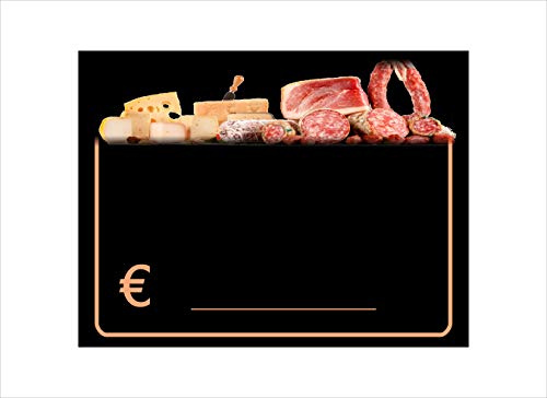 Lot de 30 etiquettes de prix porte prix tableau de prix marqueur plastifies pour viandes et fromages charcuterie 8,3x11,3 centimètres + 30 supports + 1 marqueur non toxique.